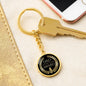 Dad of the Year Circle Pendant Key Chain - Engraving Available