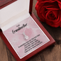 Grandmother Heart of Gold CZ Pendant Necklace
