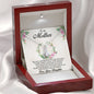 Amazing Gift for Mother from Daughter Cubic Zironia Pendant Necklace with Message Card