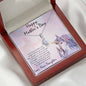 Mother's Day Gift from Daughter CZ Pendant Necklace on Unicorn Message Card