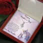 Mother's Day Gift from Daughter CZ Pendant Necklace on Unicorn Message Card