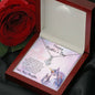Mother's Day Gift from Daughter CZ Pendant Necklace on Unicorn Message Card