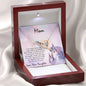 Gift for Mother from Daughter Gold and Silver Hearts Pendant Necklace on Unicorn Message Card