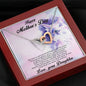 Mother's Day Gift for Mother from Daughter Pendant Heart Necklace Personalized Cat Message Card