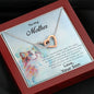 Gift for Mother from Son Heart Pendant Necklace on Personalized Cat Message Card