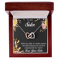 Gift for Sister - Connected by Heart Pendant Necklace