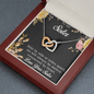 Gift for Sister - Connected by Heart Pendant Necklace