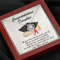 Graduation Congratulations for Daughter from Mom and Dad Necklace