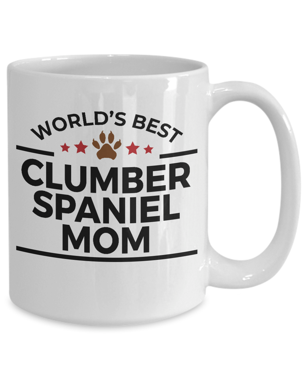 Clumber Spaniel Dog Lover Gift World's Best Mom Birthday Mother's Day White Ceramic Coffee Mug