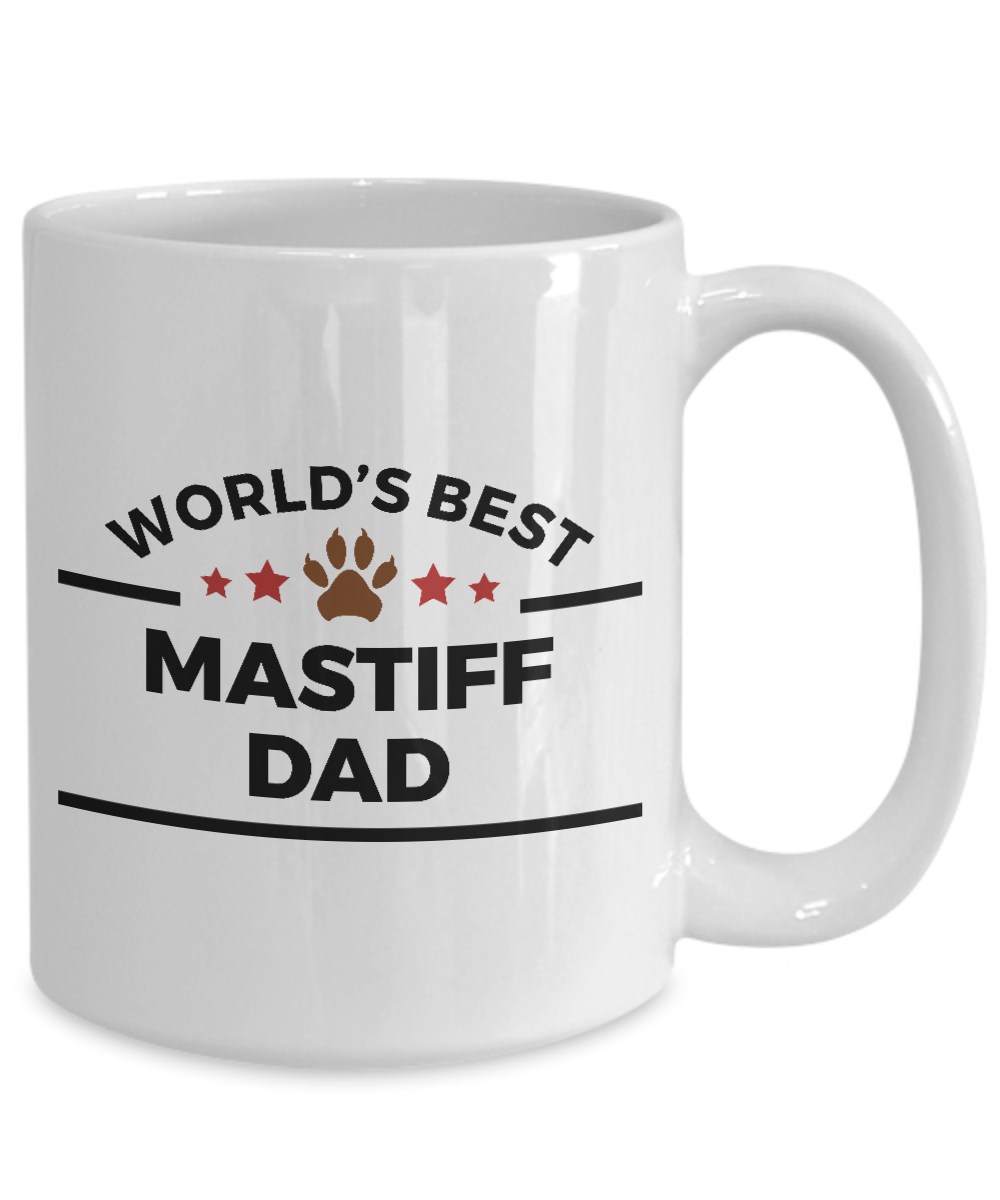 Mastiff Dog Lover Mug Gift World's Best Dad Coffee Cup Birthday Father's Day