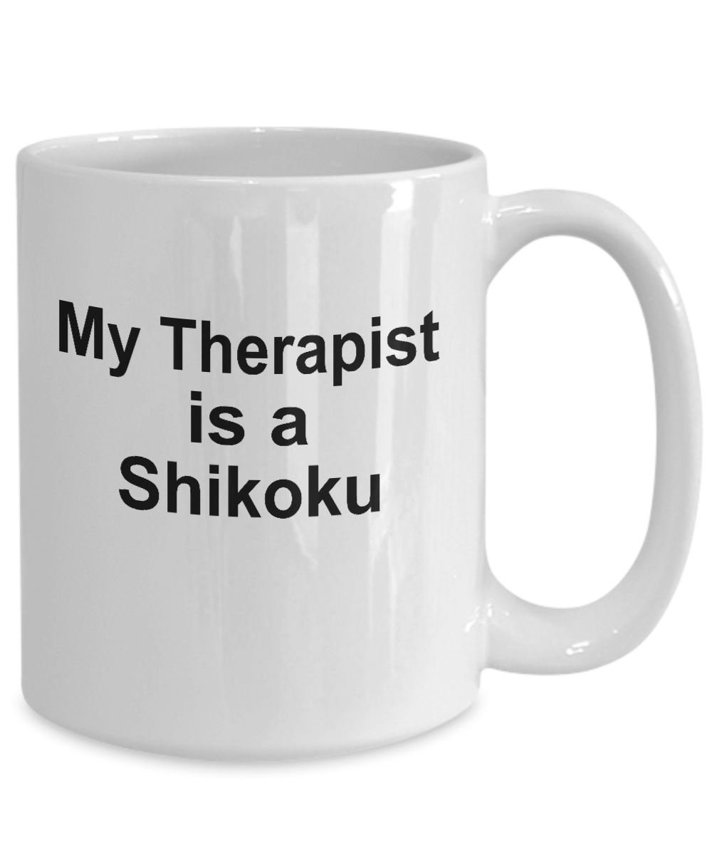 Shikoku Dog Owner Lover Funny Gift Therapist White Ceramic Coffee Mug