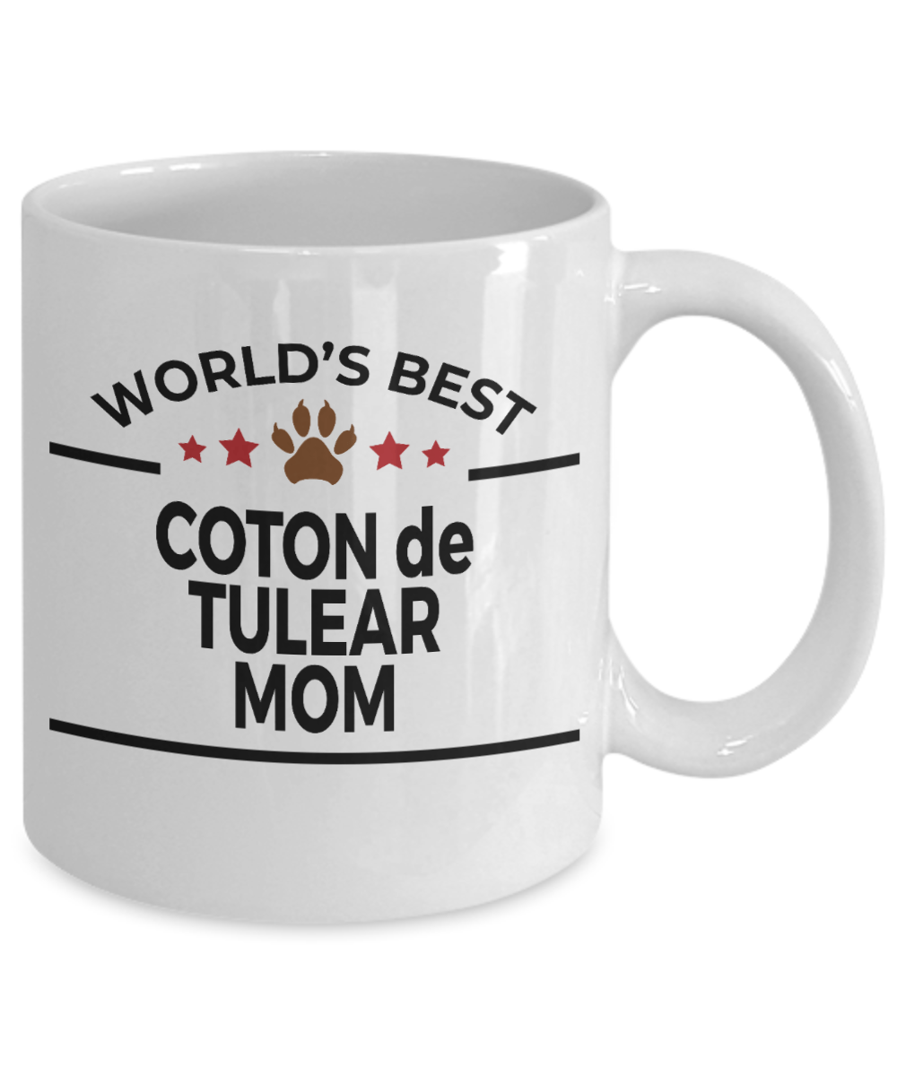 Coton de Tulear Dog Lover Gift World's Best Mom Birthday Mother's Day White Ceramic Coffee Mug