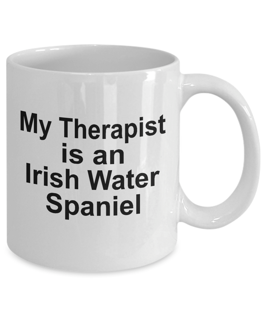 Irish Water Spaniel Dog Owner Lover Funny Gift Therapist White Ceramic Coffee Mug