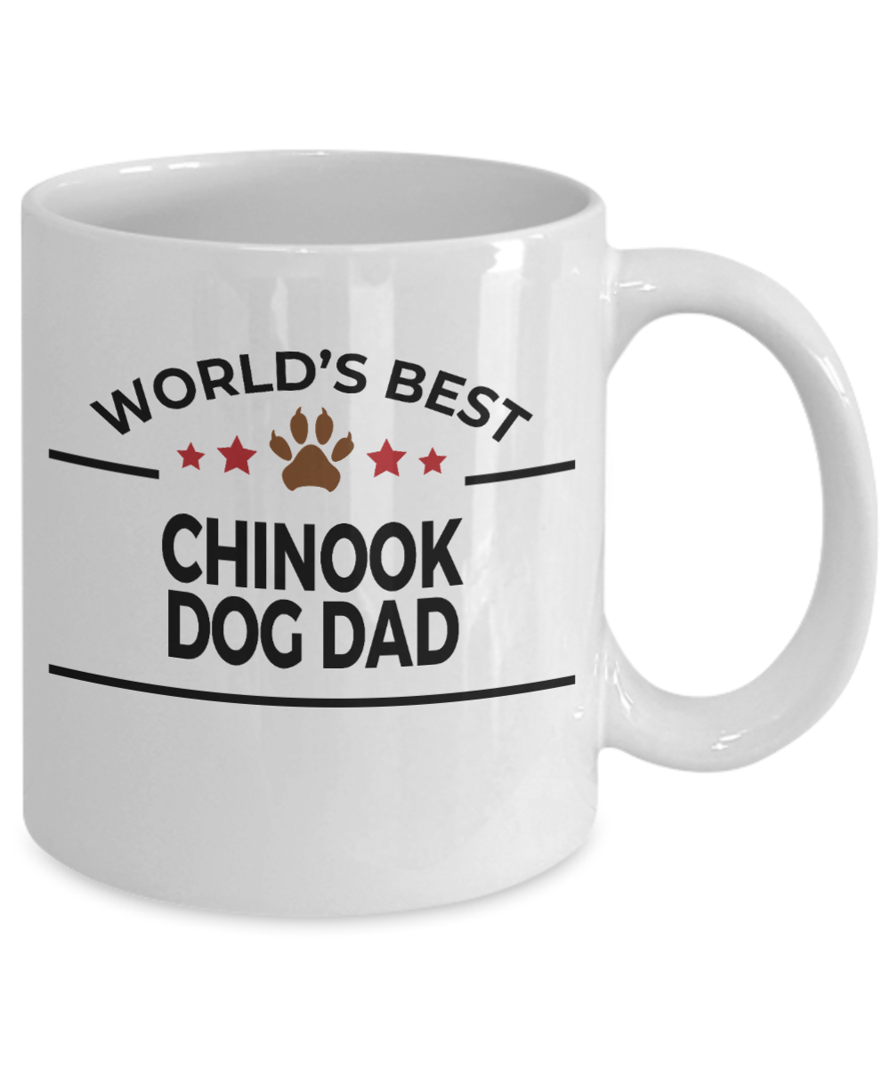 Chinook Dog Lover Gift World's Best Dad Birthday Father's Day White Ceramic Coffee Mug