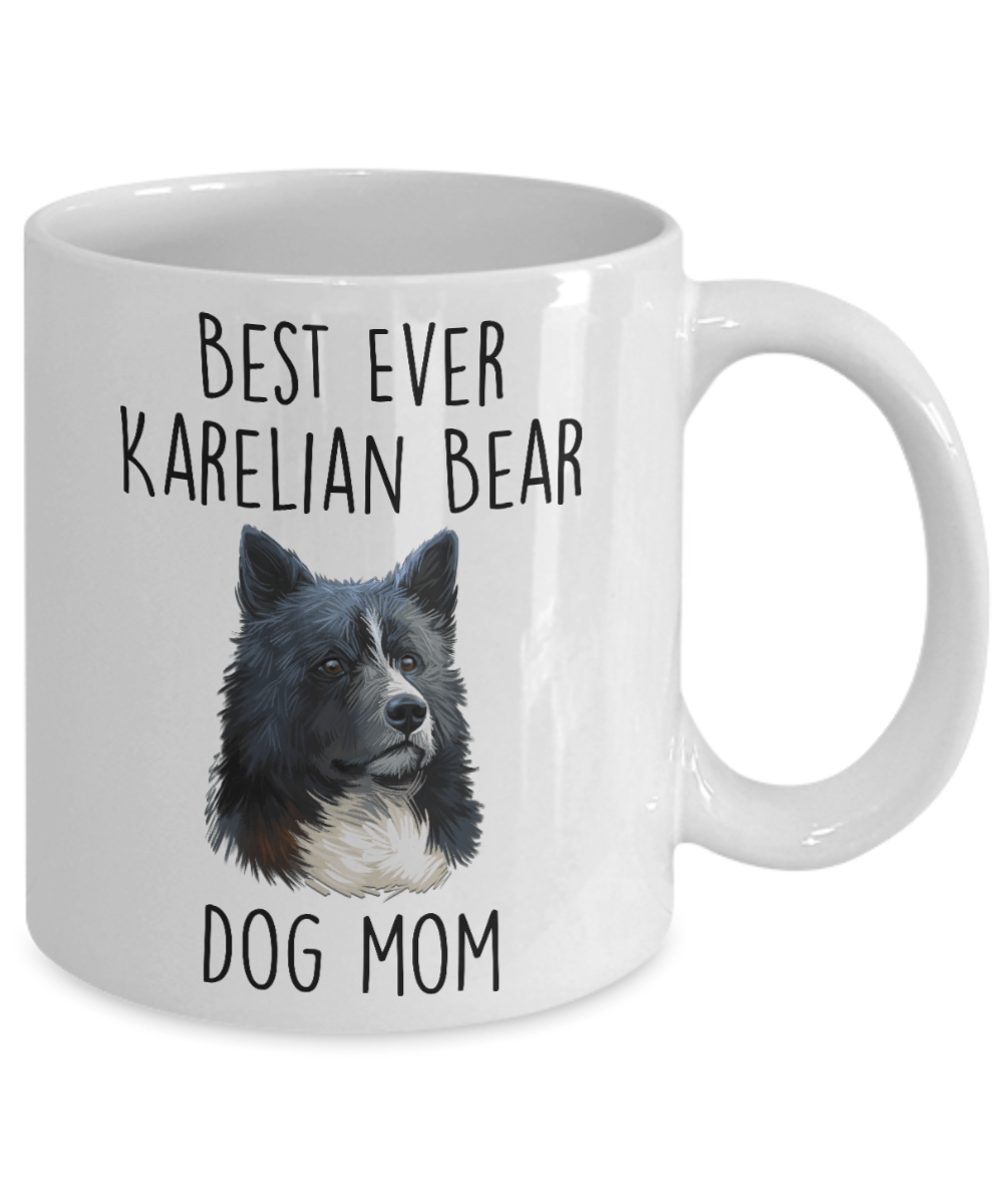 Best Ever Karelian Bear Dog Mom Custom Ceramic Coffee Mug