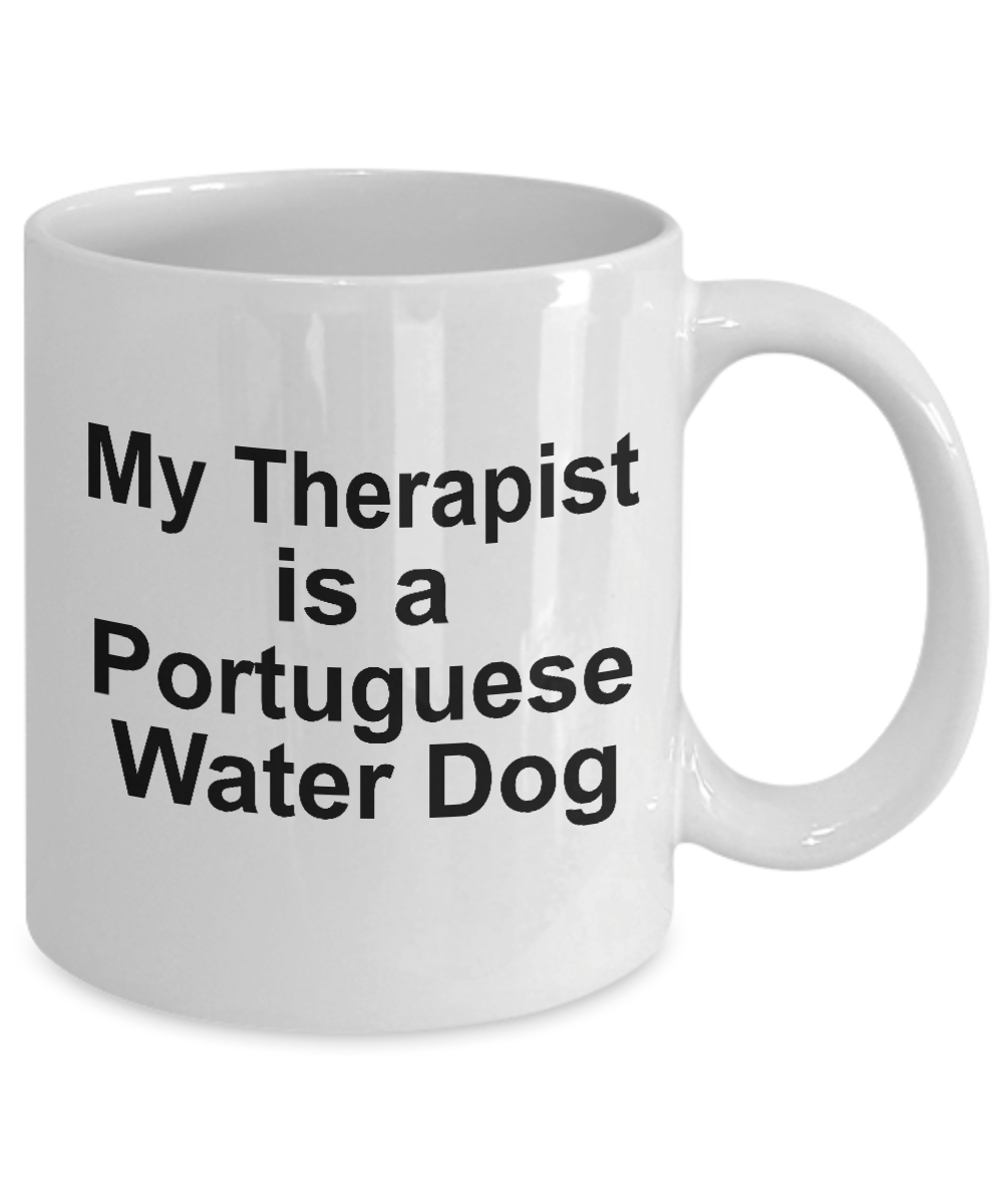 Portuguese Water Dog Dog Owner Lover Funny Gift Therapist White Ceramic Coffee Mug
