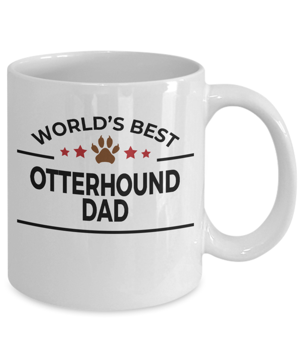 Otterhound Dog Lover Gift World's Best Dad Birthday Father's Day White Ceramic Coffee Mug