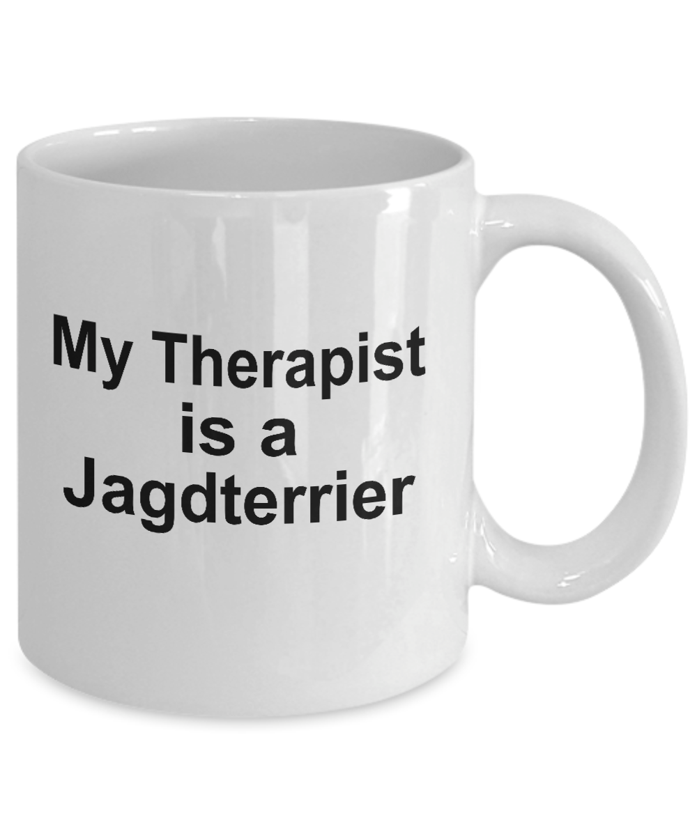 Jagdterrier Dog Owner Lover Funny Gift Therapist White Ceramic Coffee Mug