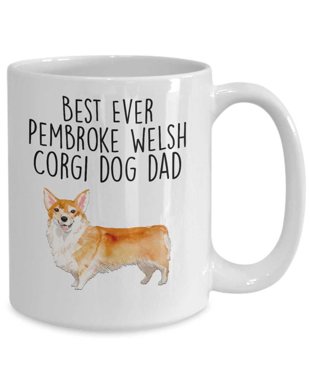 Best Ever Pembroke Welsh Corgi Dog Dad Ceramic Coffee Mug