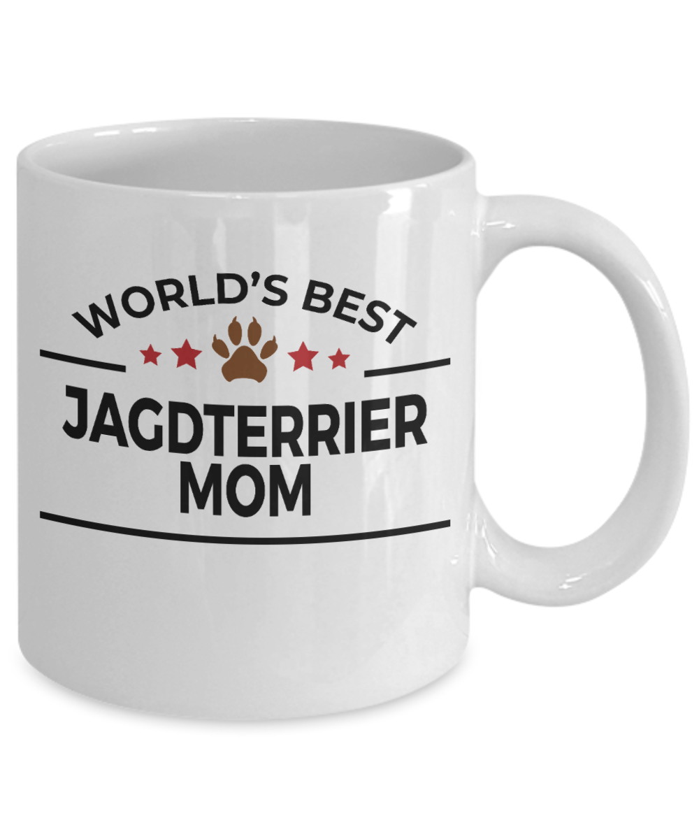 Jagdterrier Dog Lover Gift World's Best Mom Birthday Mother's Day White Ceramic Coffee Mug