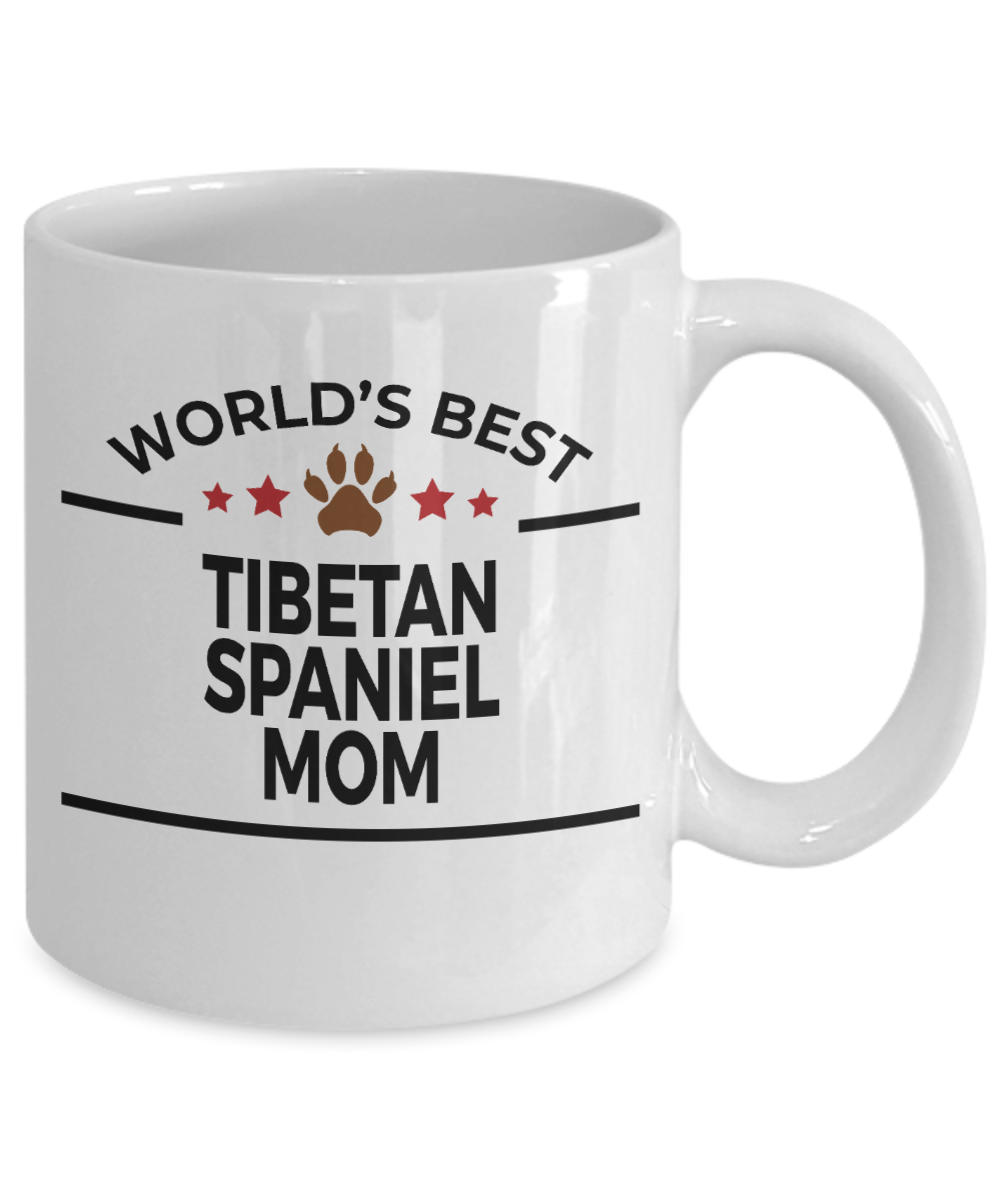 Tibetan Spaniel Dog Lover Gift World's Best Mom Birthday Mother's Day White Ceramic Coffee Mug