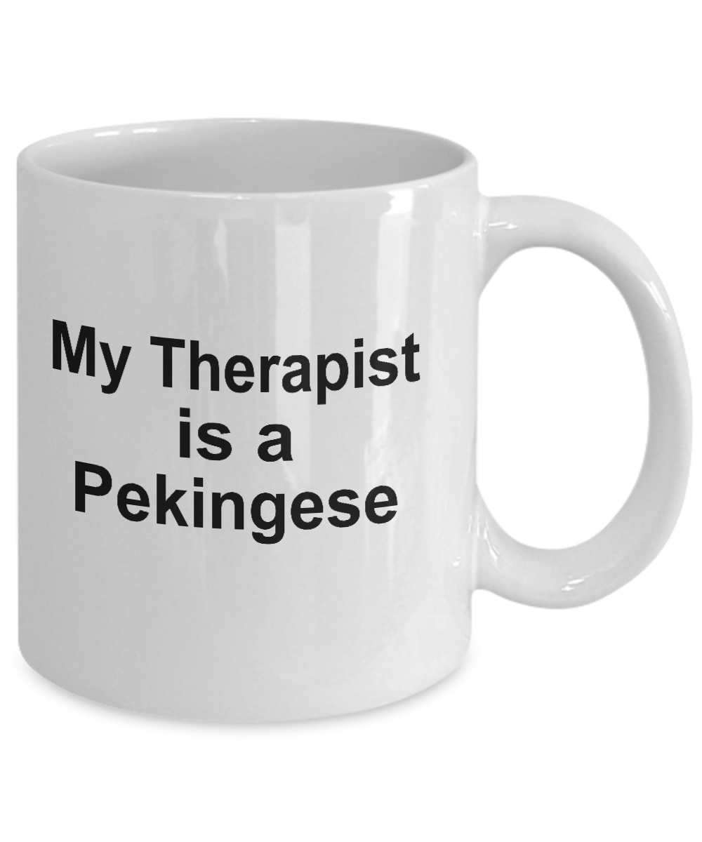 Pekingese Dog Owner Lover Funny Gift Therapist White Ceramic Coffee Mug