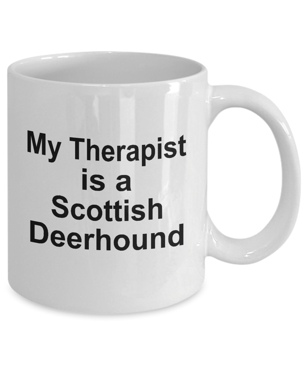 Scottish Deerhound Dog Owner Lover Funny Gift Therapist White Ceramic Coffee Mug