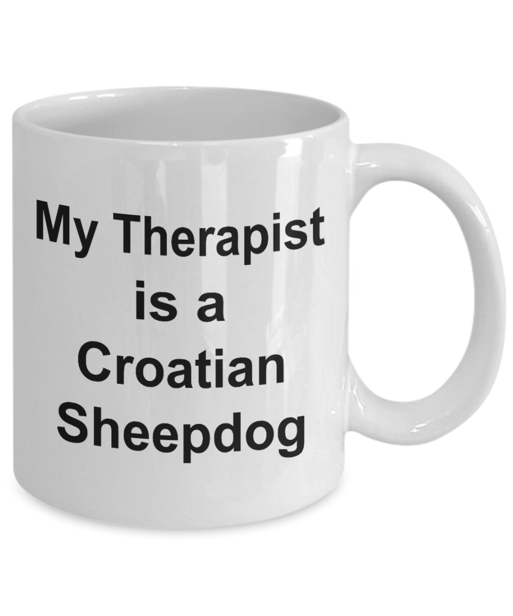 Croatian Sheepdog Dog Therapist Owner Lover Funny Gift White Ceramic Coffee Mug