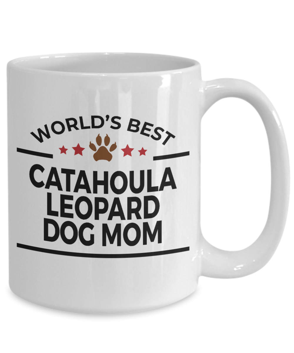 Catahoula Leopard Dog Lover Gift World's Best Mom Birthday Mother's Day White Ceramic Coffee Mug