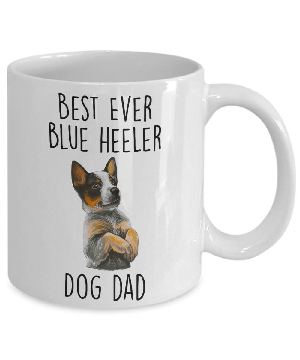 Best Ever Blue Heeler Dog Dad Ceramic Coffee Mug