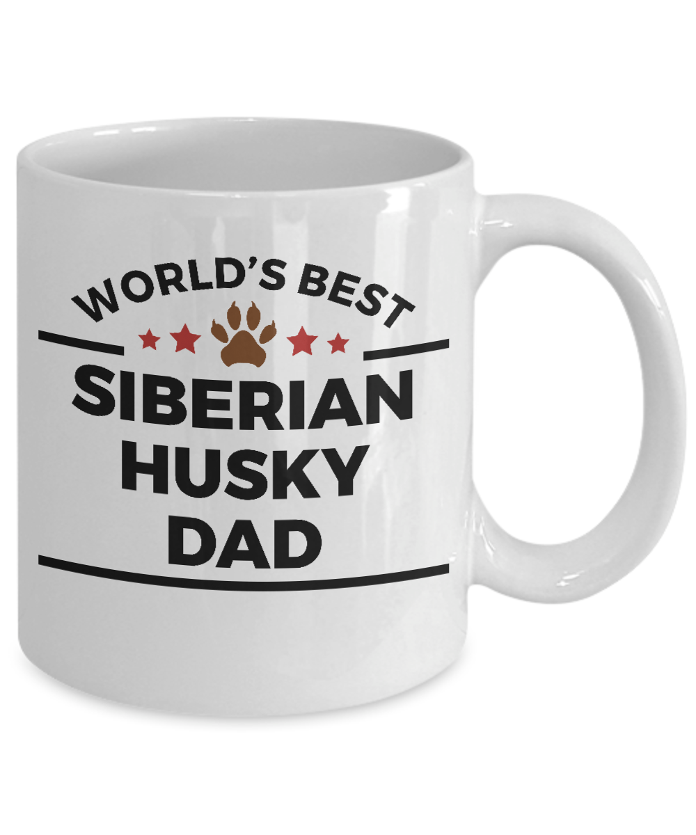 Siberian Husky Dog Lover Owner Gift World's Best Dad Birthday Father's Day Coffee Mug