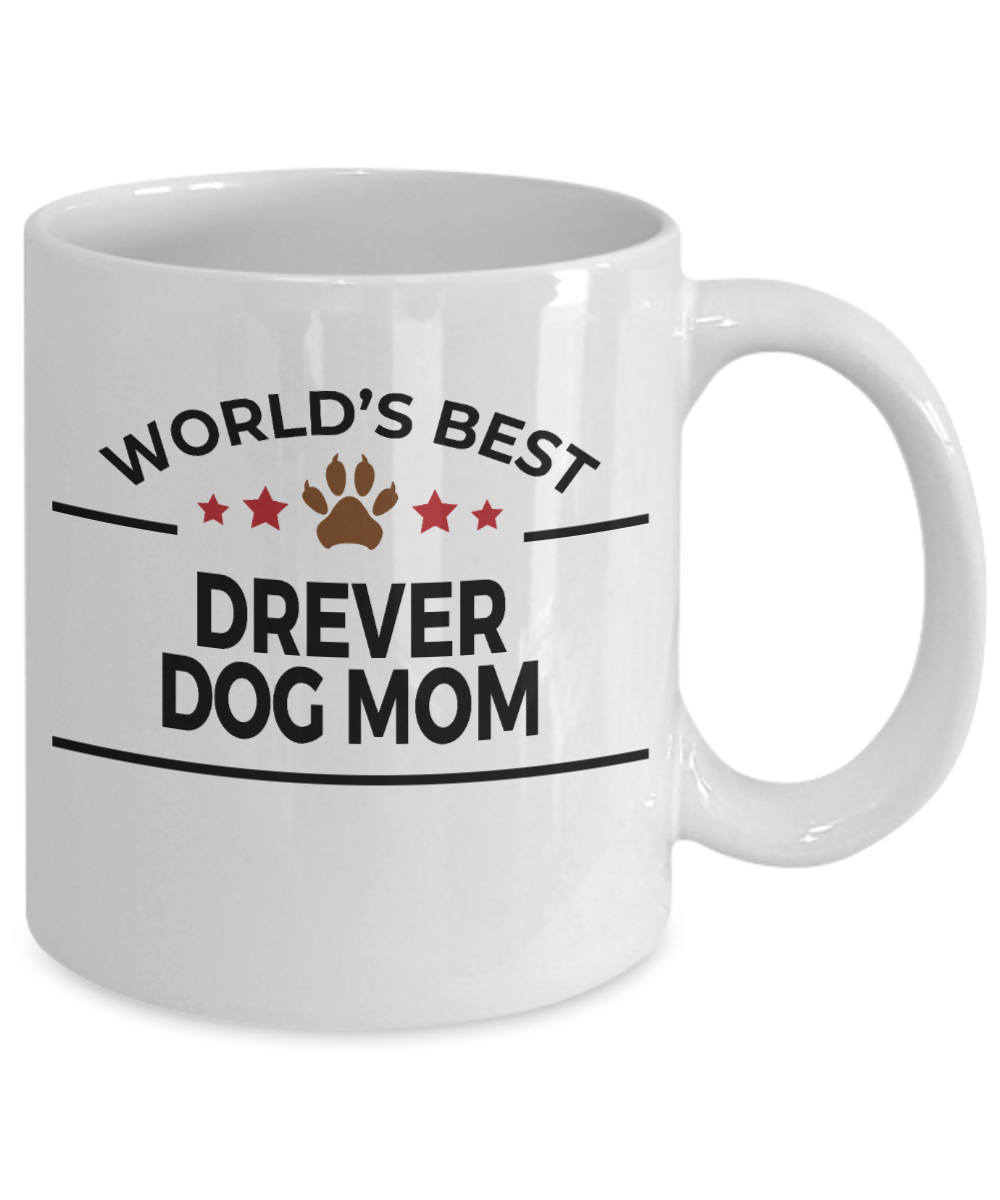 Drever Dog Lover Gift World's Best Mom Birthday Mother's Day White Ceramic Coffee Mug