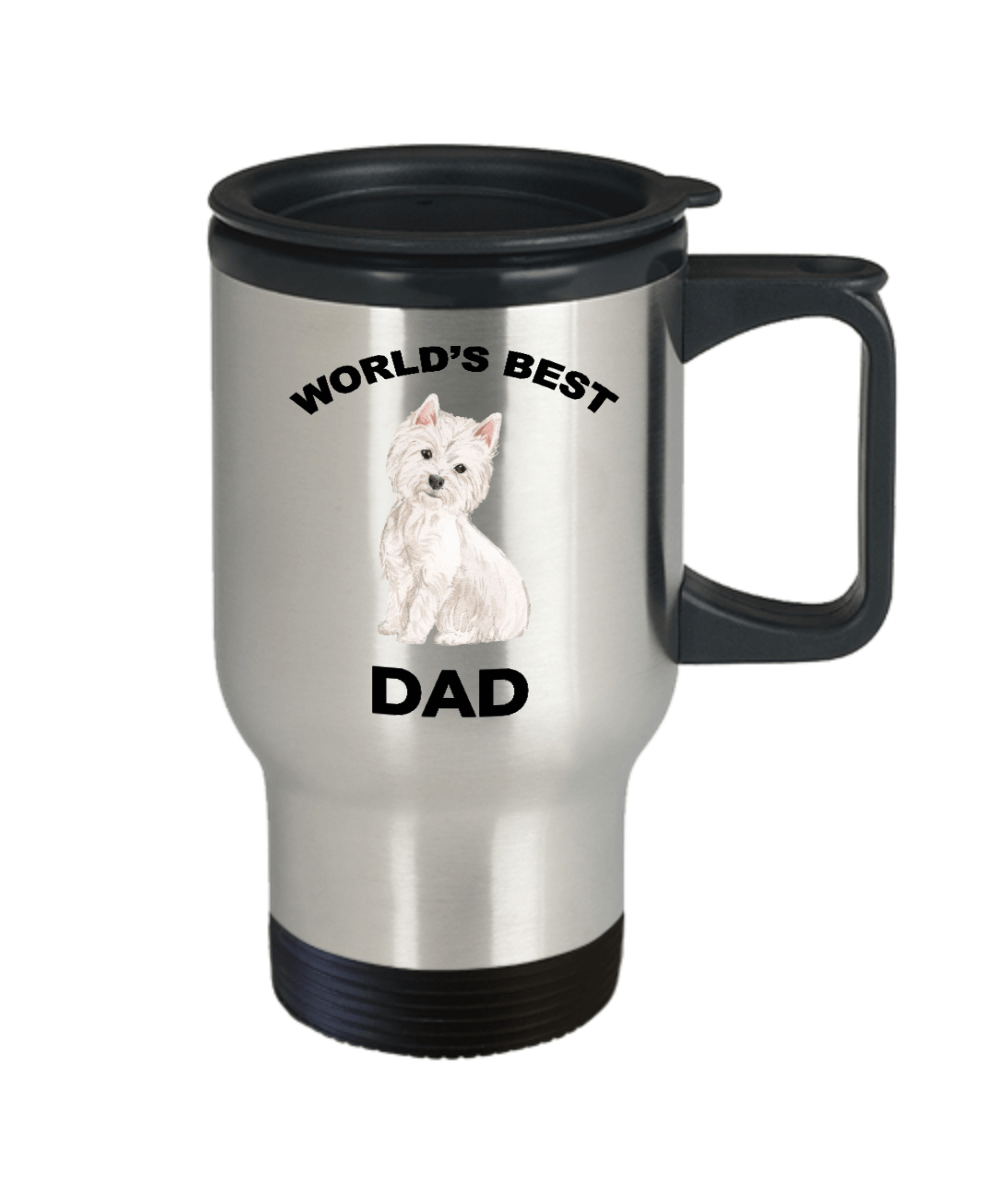 West Highland White Terrier Best Dad Travel Mug