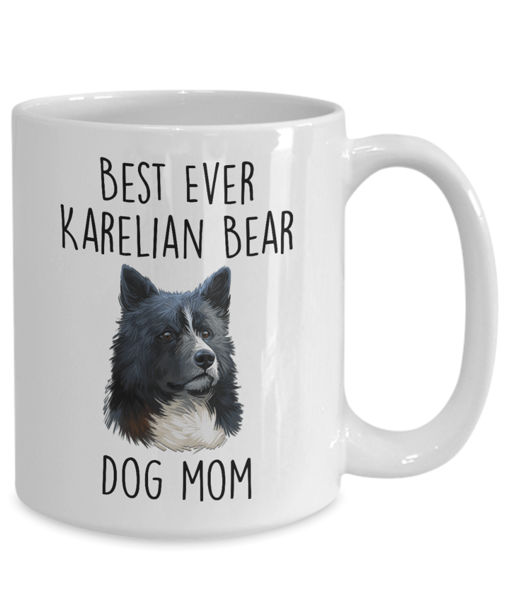 Best Ever Karelian Bear Dog Mom Custom Ceramic Coffee Mug