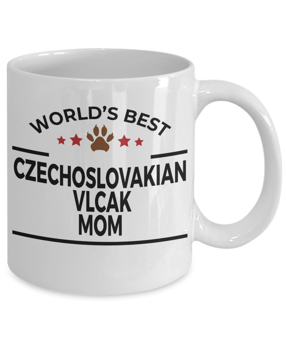 Czechoslovakian Vlcak Dog Lover Gift World's Best Mom Birthday Mother's Day White Ceramic Coffee Mug