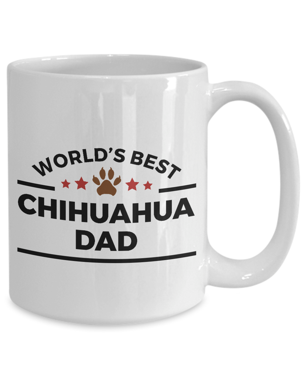 World's Best Chihuahua Dad Ceramic Mug -Great Gift for Dog Lovers