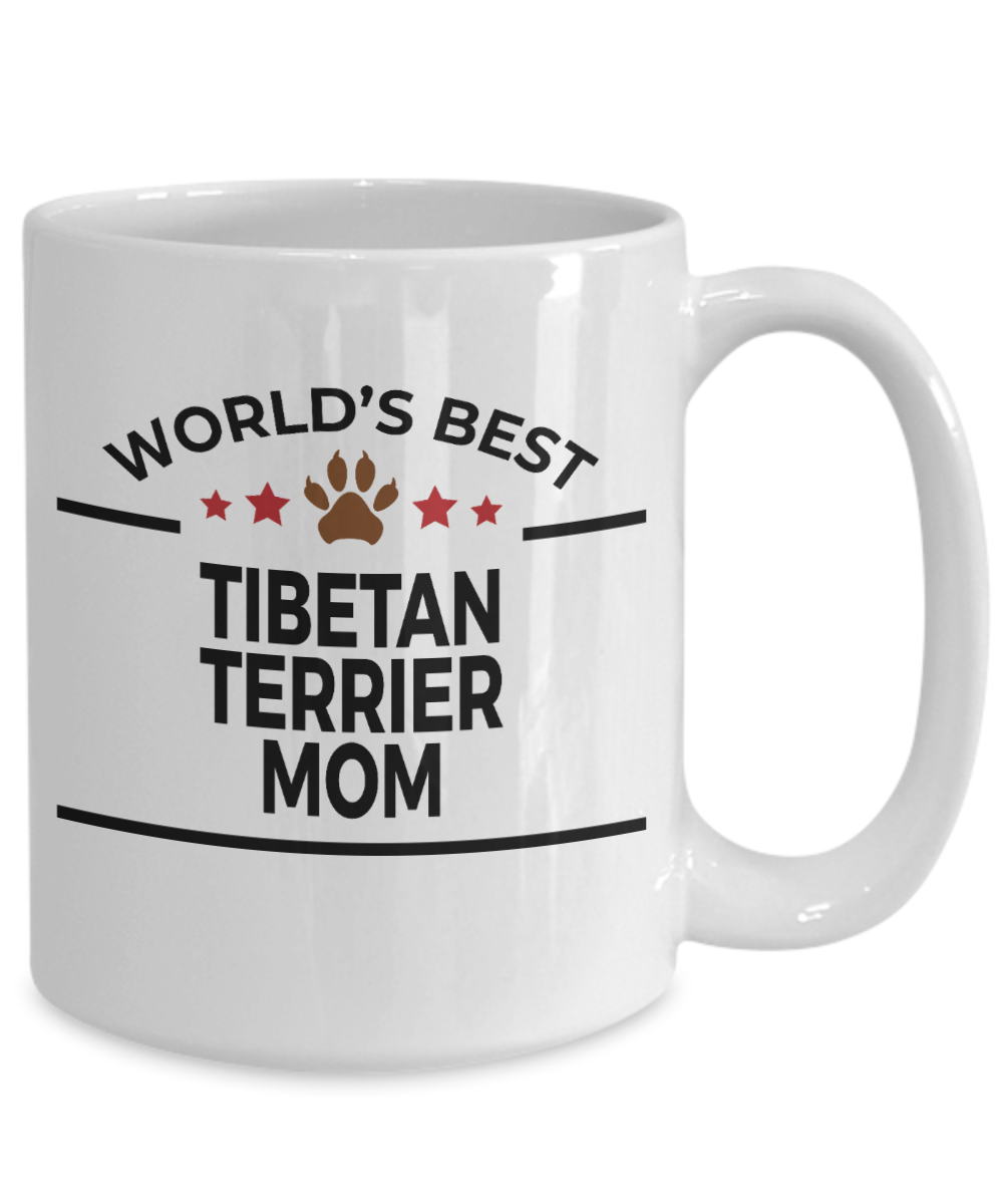 Tibetan Terrier Dog Lover Gift World's Best Mom Birthday Mother's Day White Ceramic Coffee Mug