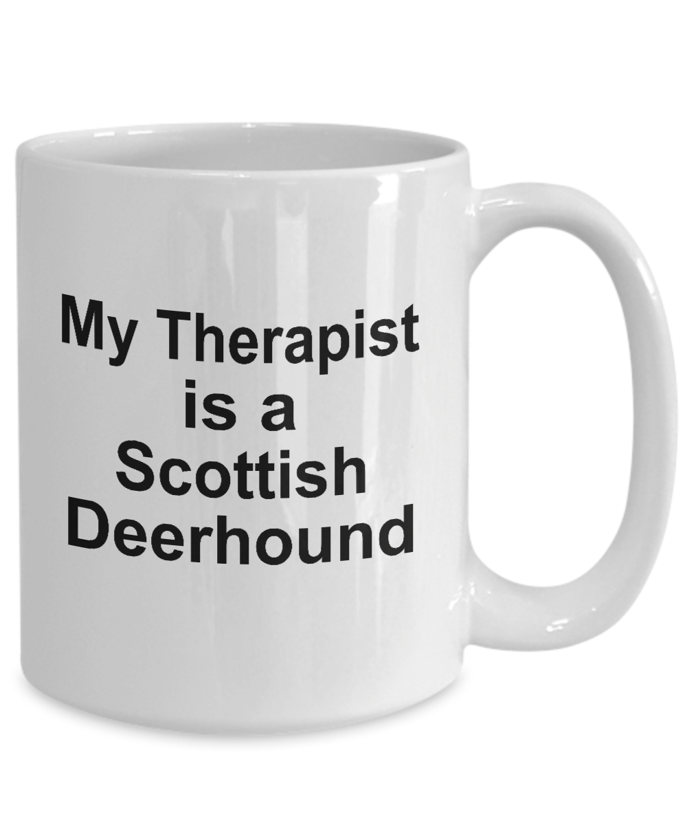 Scottish Deerhound Dog Owner Lover Funny Gift Therapist White Ceramic Coffee Mug