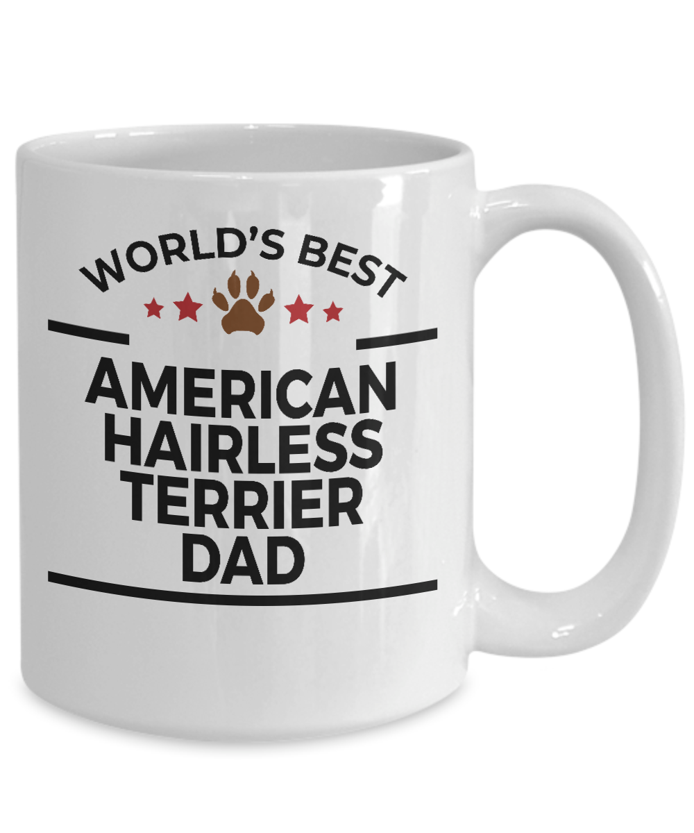 American Hairless Terrier Dog Dad Coffee Mug