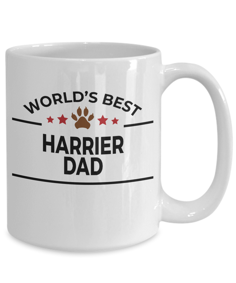 Harrier Dog Lover Gift World's Best Dad Birthday Father's Day White Ceramic Coffee Mug