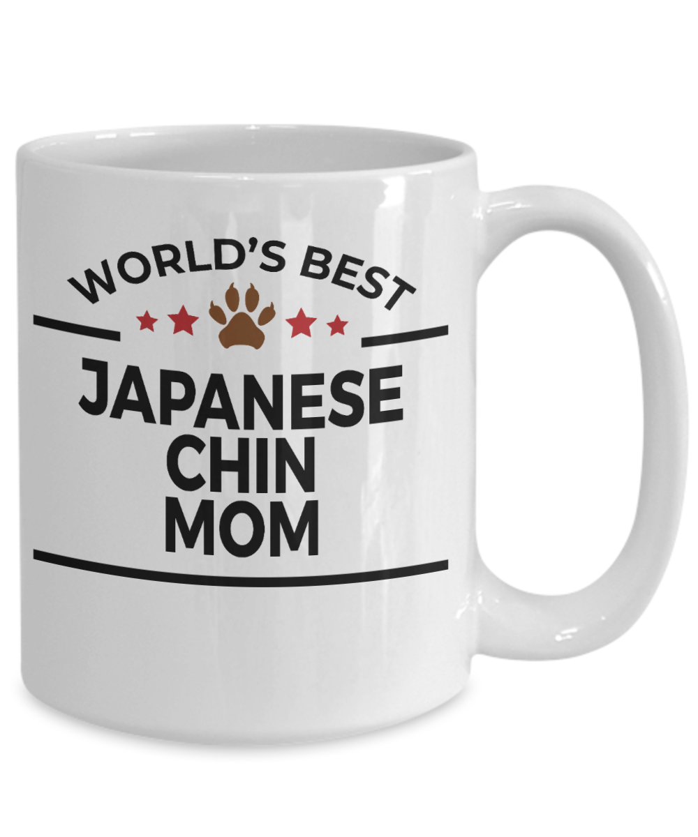 Japanese Chin Dog Lover Gift World's Best Mom Birthday Mother's Day White Ceramic Coffee Mug