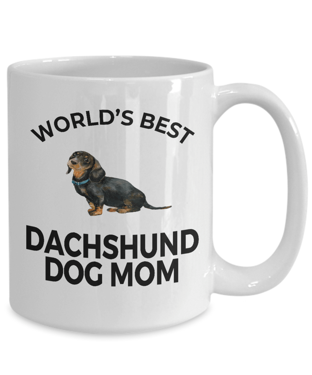 Dachshund Dog Lover Gift World's Best Mom Birthday Mother's Day Present White Ceramic Coffee Tea Mug