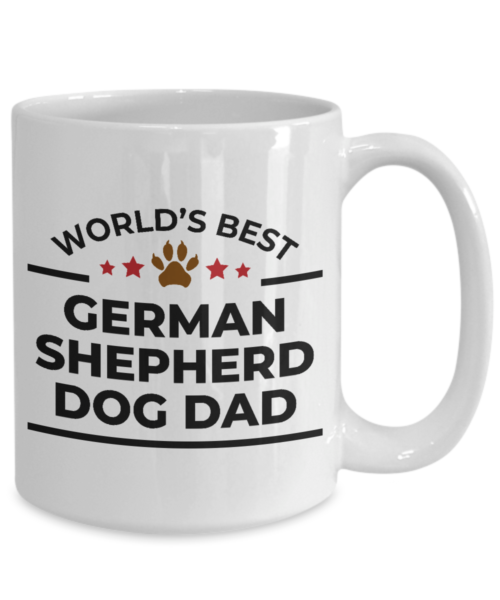 World's Best German Shepherd Dog Dad White Ceramic Mug