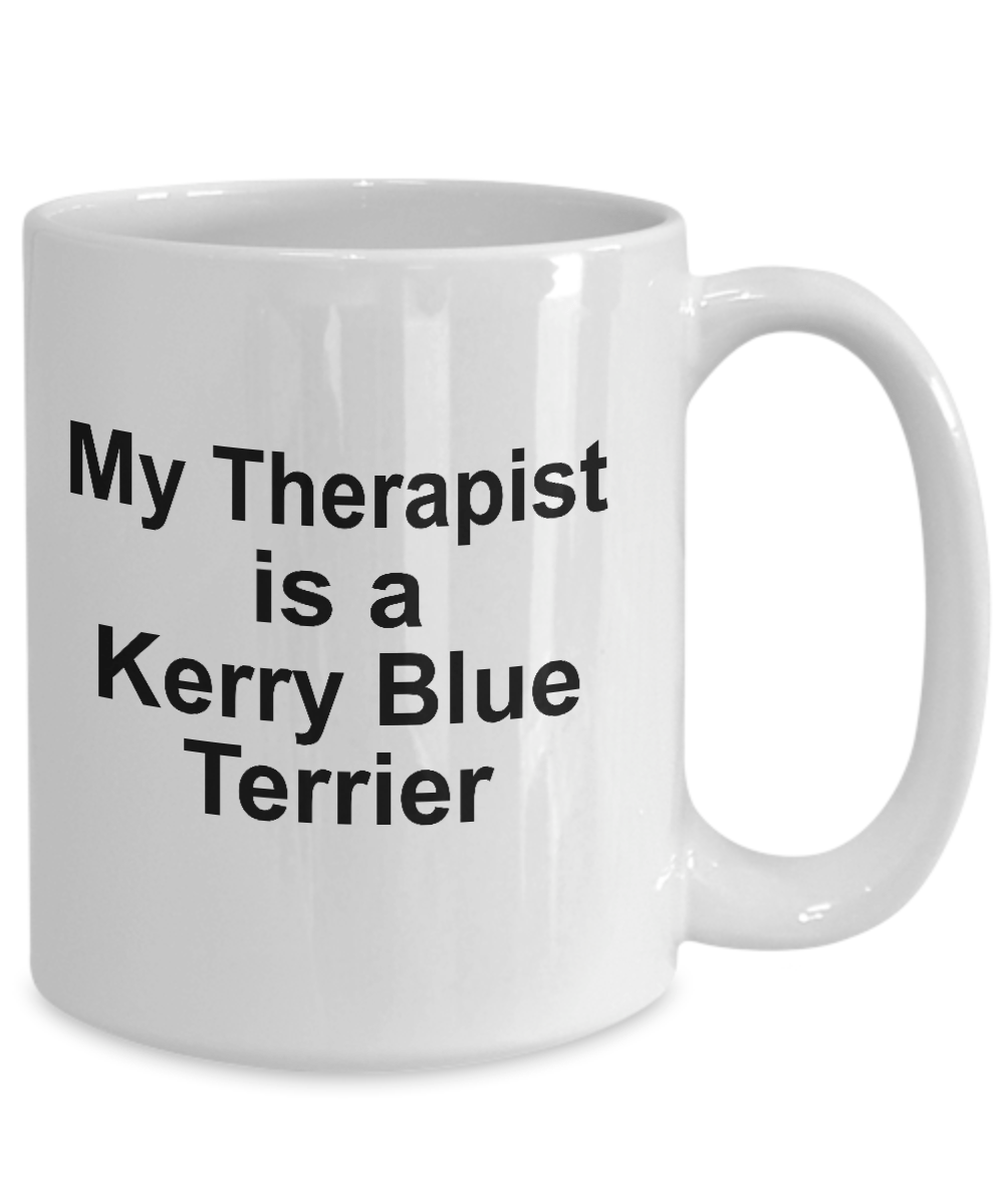 Kerry Blue Terrier Dog Owner Lover Funny Gift Therapist White Ceramic Coffee Mug