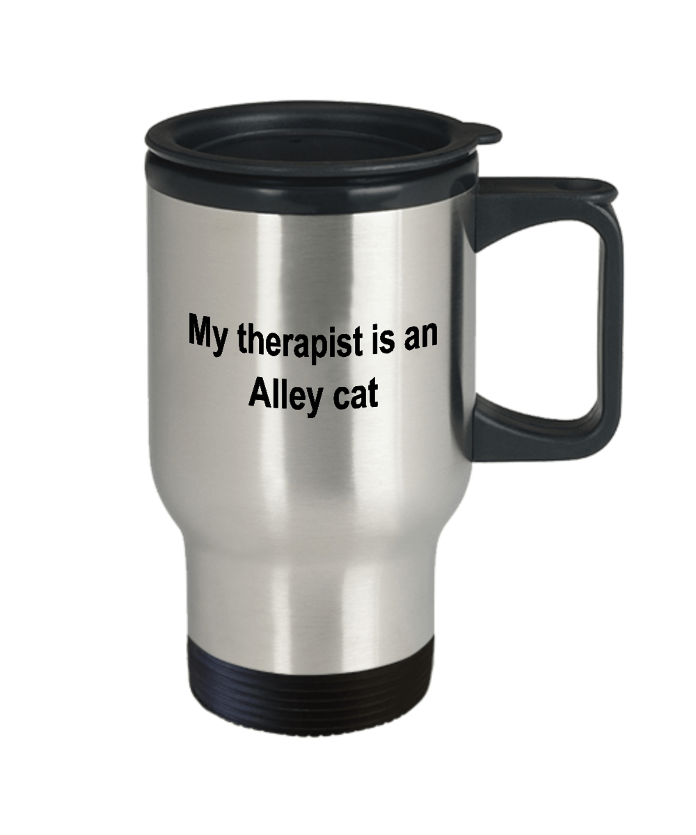 Alley Cat Therapist Travel Coffee Mug