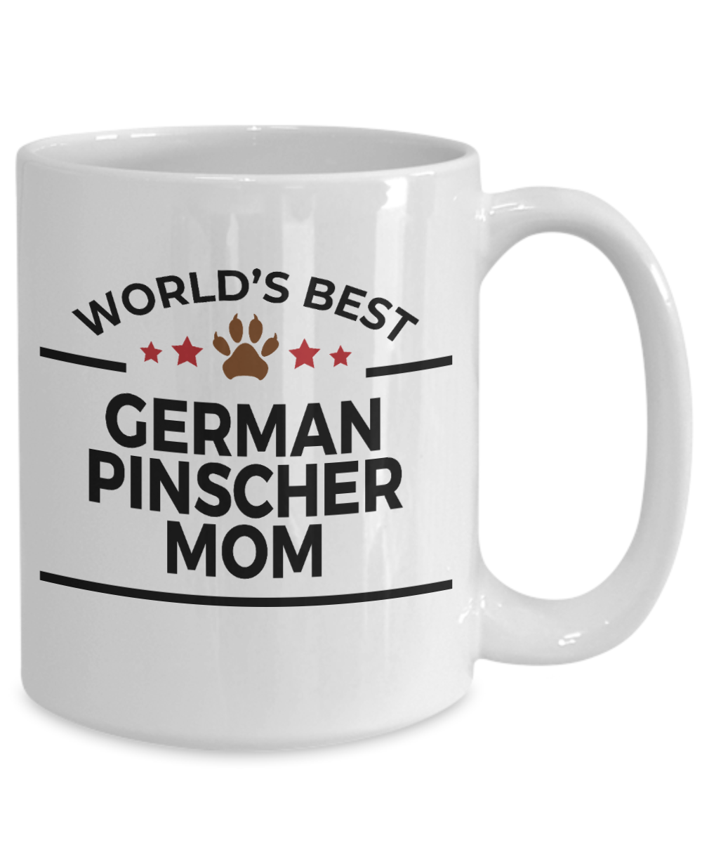 German Pinscher Dog Lover Gift World's Best Mom Birthday Mother's Day White Ceramic Coffee Mug
