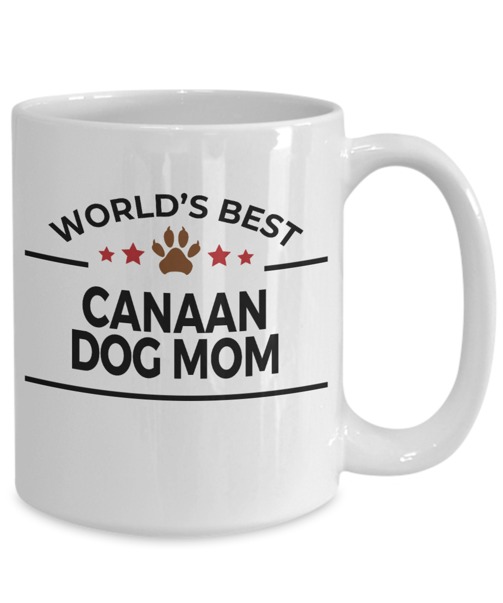 Canaan Dog Lover Gift World's Best Mom Birthday Mother's Day White Ceramic Coffee Mug