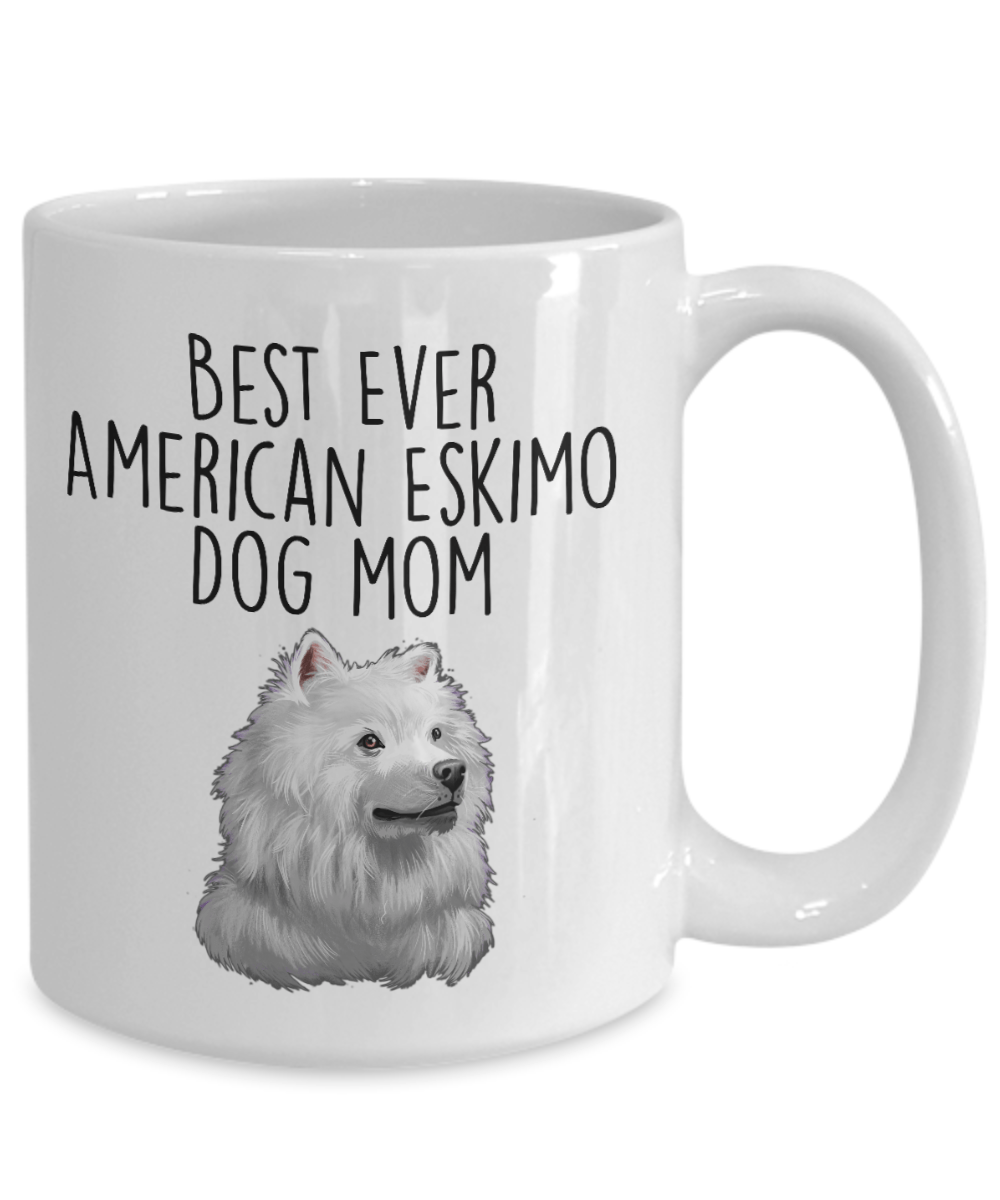 Best Ever American Eskimo Dog Mom Ceramic Coffee Mug