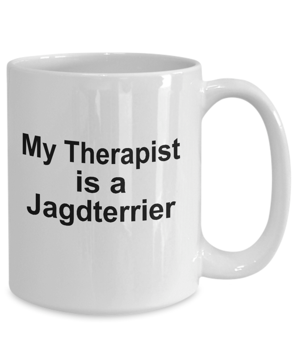 Jagdterrier Dog Owner Lover Funny Gift Therapist White Ceramic Coffee Mug