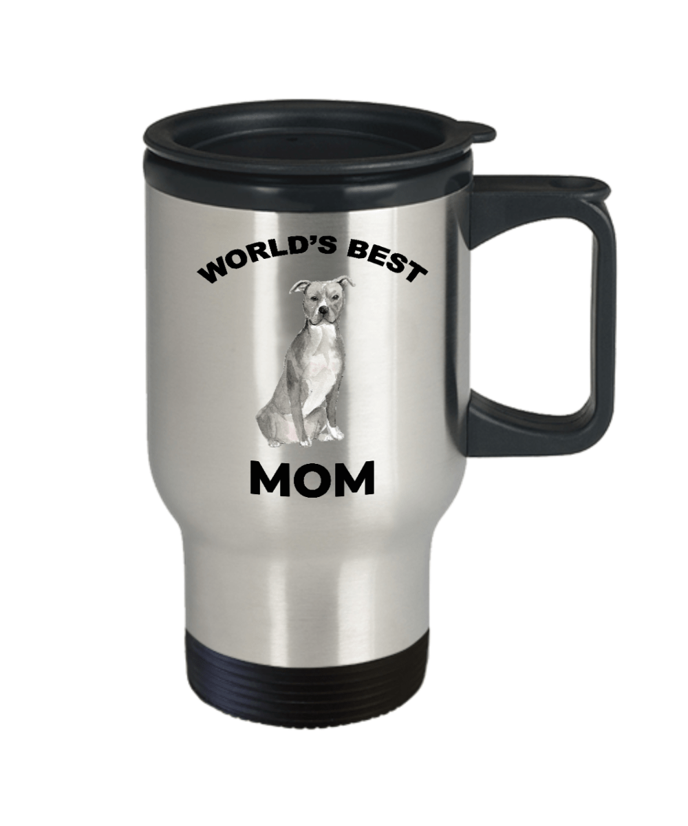 American Staffordshire Terrier Best Dog Mom Travel Mug